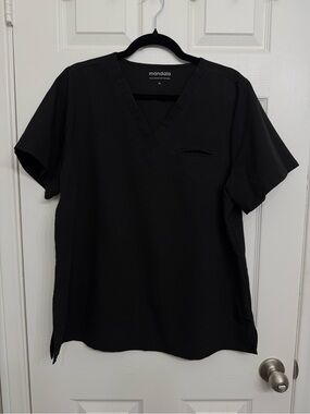 Mandala Black 1-Pocket Scrub Top